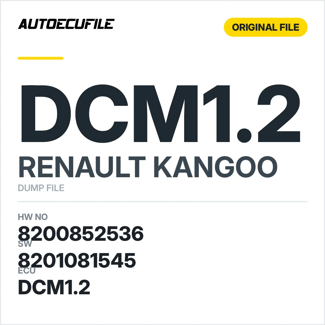 RENAULT KANGOO DCM1.2 8200852536 8201081545 DUMP
