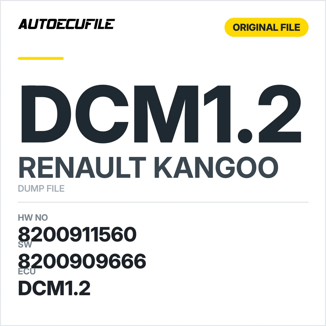 RENAULT KANGOO DCM1.2 8200911560 8200909666 DUMP