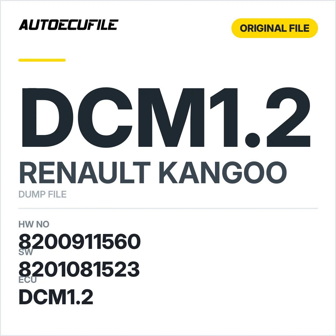 RENAULT KANGOO DCM1.2 8200911560 8201020147 8201081523 DUMP