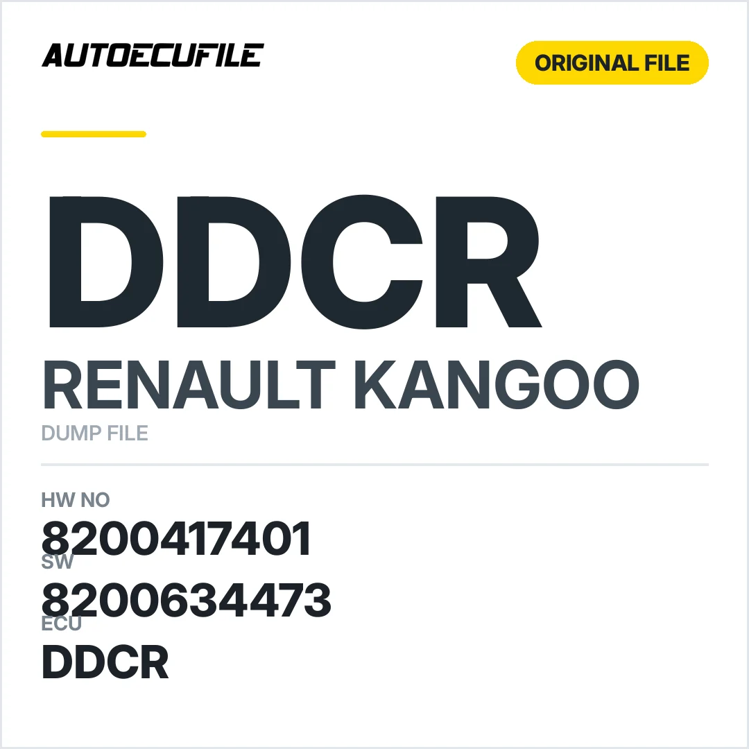 RENAULT KANGOO DDCR 8200417401 8200634473 DUMP