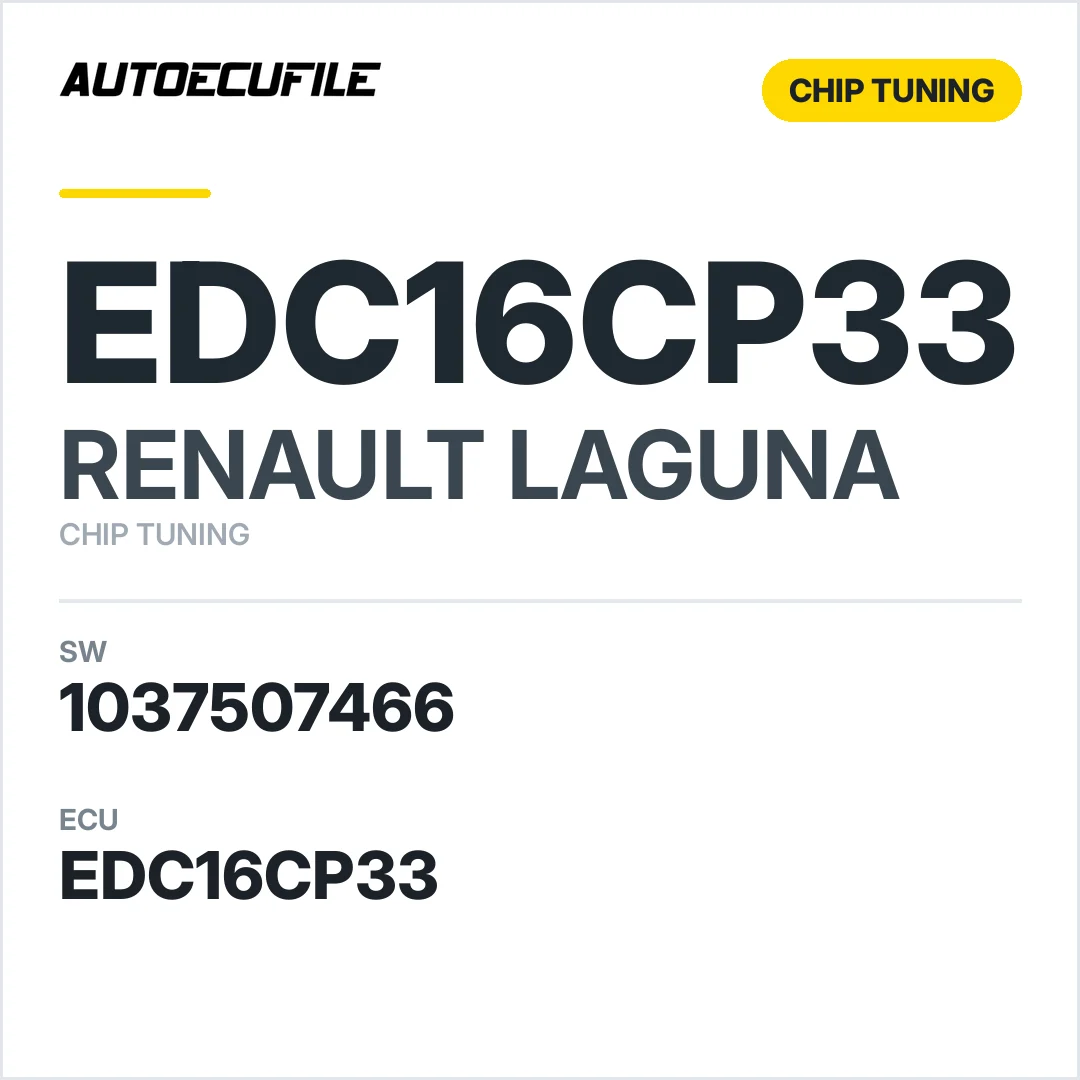 RENAULT LAGUNA EDC16CP33 1037507466 STAGE1 TUNED