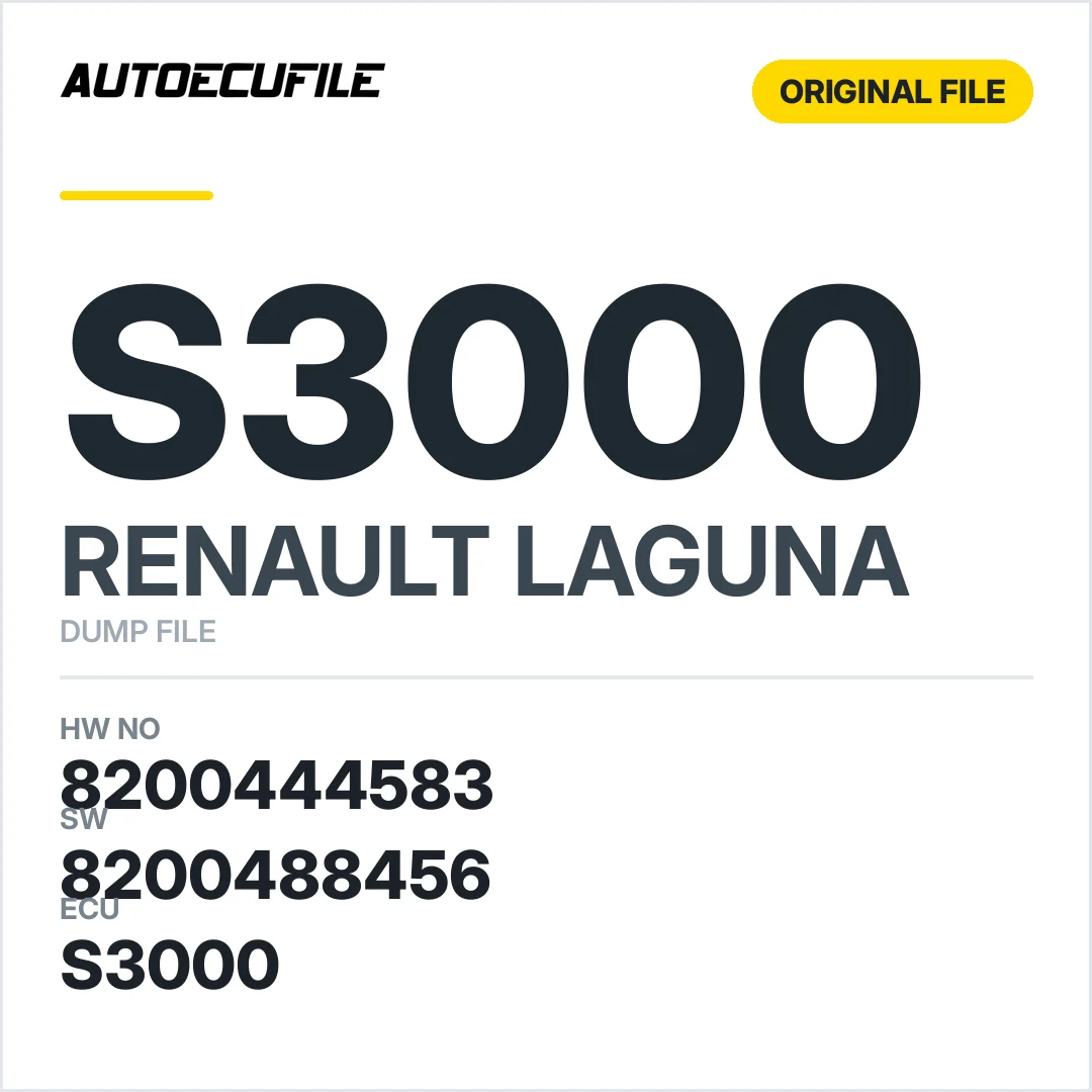 RENAULT LAGUNA S3000 8200444583 8200488456 DUMP