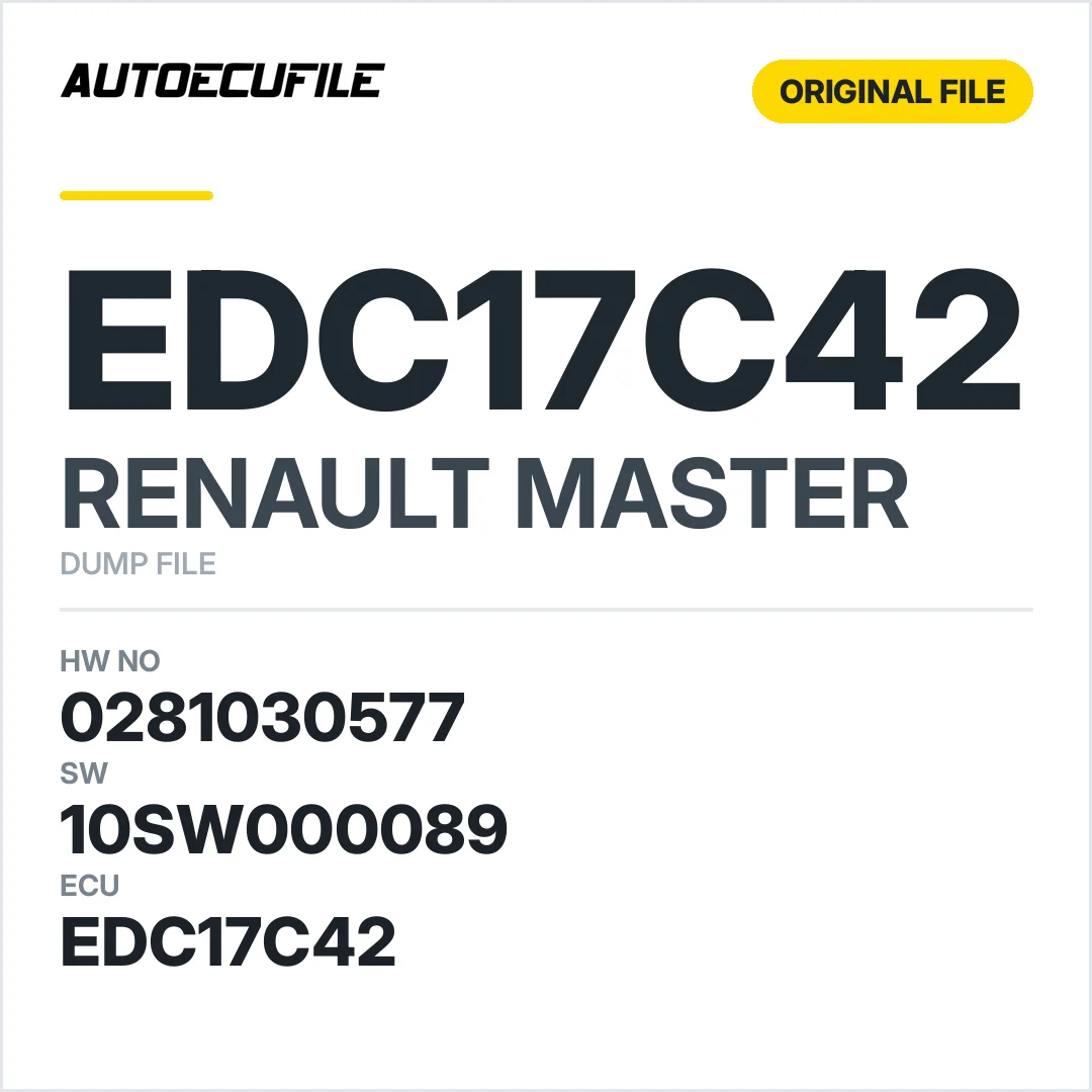 RENAULT MASTER ED17C42 0281030577 1037537022 10SW000089 7098R DUMP
