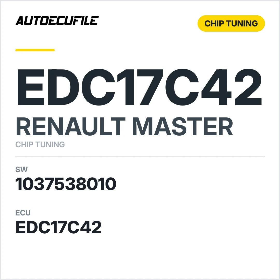 RENAULT MASTER EDC17C42 1037538010 TUNED VMAX