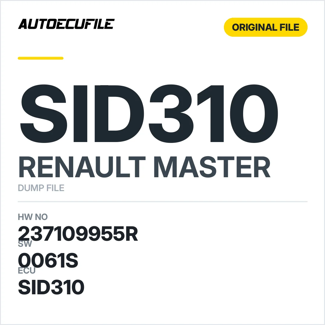 RENAULT MASTER SID310 237109955R 0061S DUMP