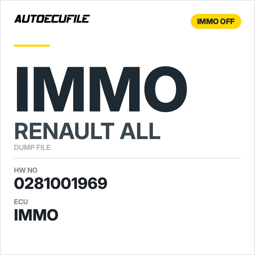 RENAULT MEGANE 1.9DCI  0281001969 IMMO OFF DUMP