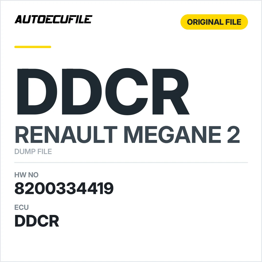 RENAULT MEGANE 2 DDCR 8200334419 8200374152 DUMP