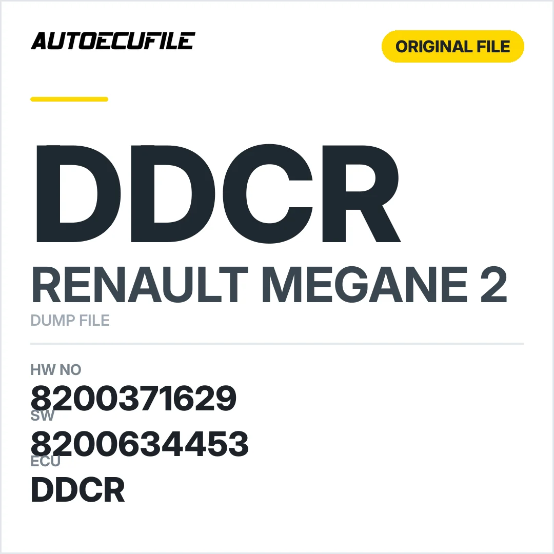 RENAULT MEGANE 2 DDCR 8200371629 8200634453 DUMP