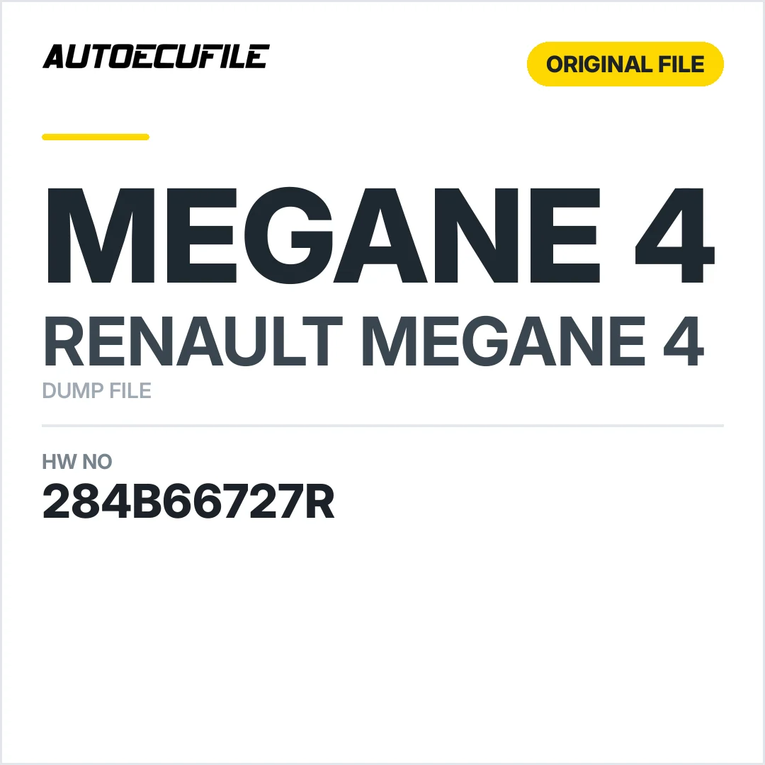 RENAULT MEGANE 4 UPC 284B66727R 1N DUMP