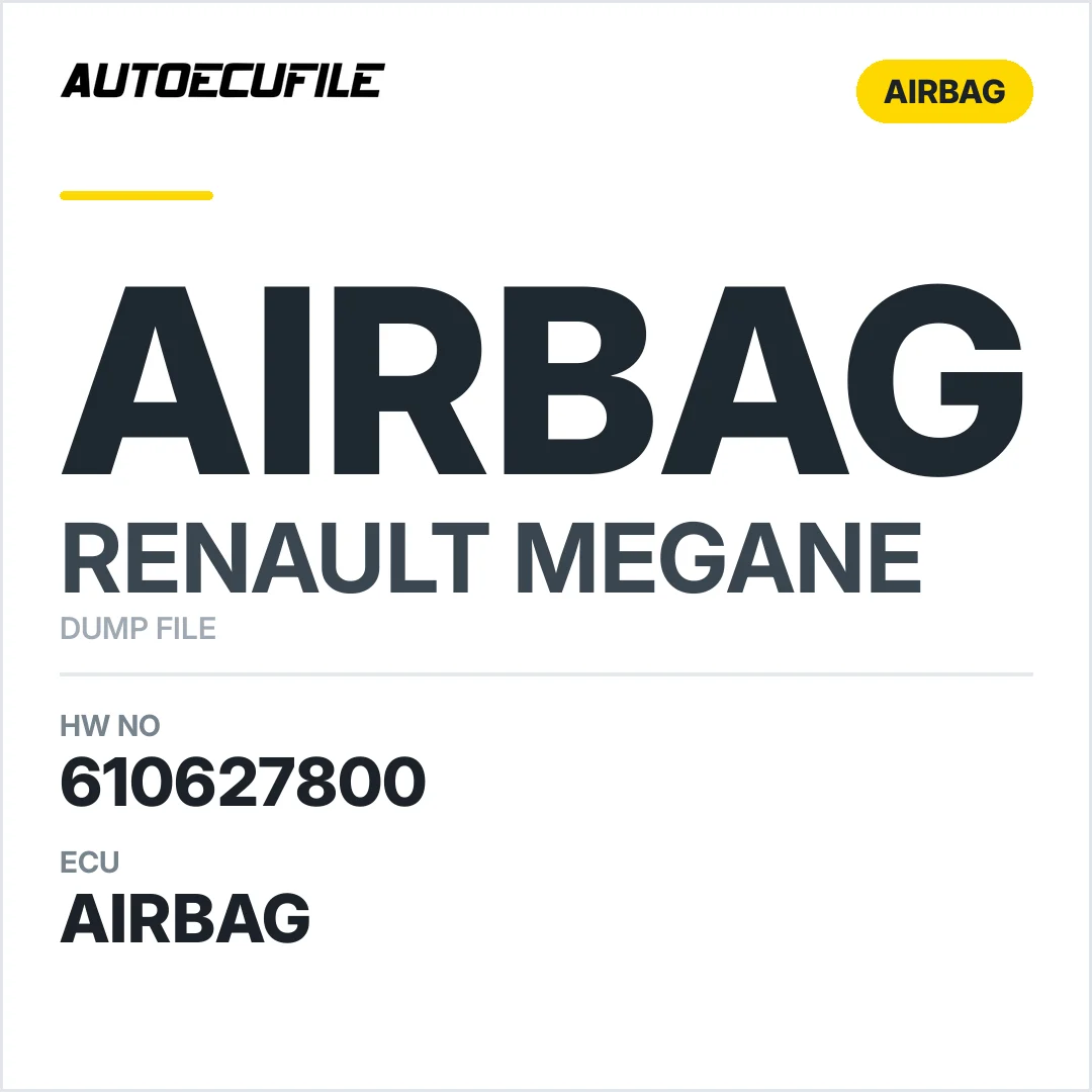 RENAULT MEGANE AIRBAG 610627800 8200962388  DUMP