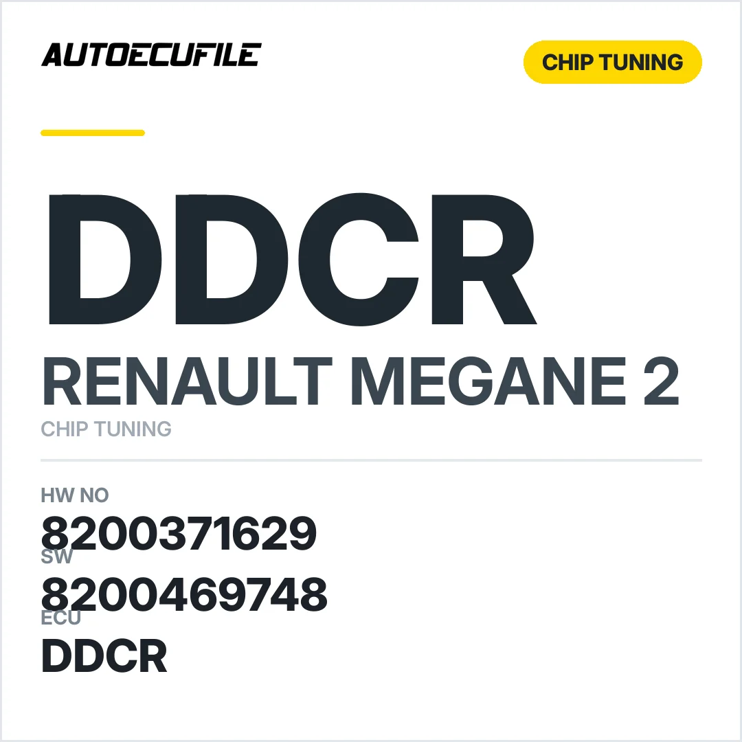 RENAULT MEGANE DDCR 8200371629 8200469748 TUNED