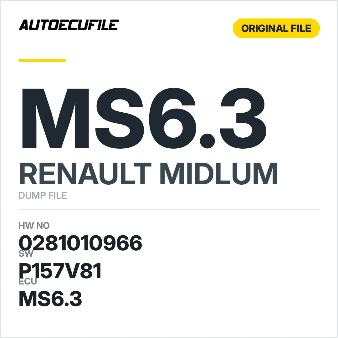 RENAULT MIDLUM MS6.3 0281010966 P157V81 DUMP