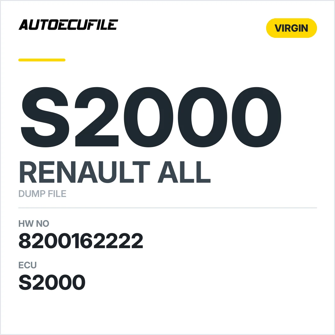 RENAULT S2000 8200227292 8200162222 VIRGIN DUMP