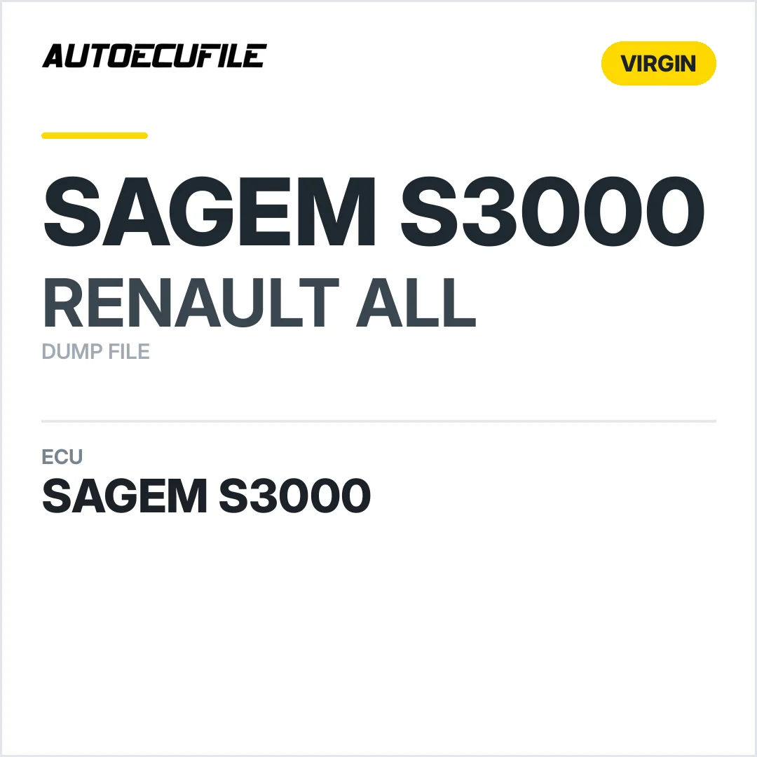 RENAULT SAGEM S3000 VIRGIN DUMP