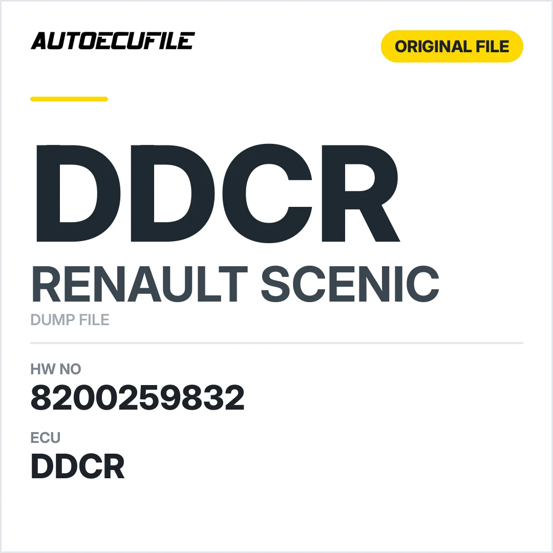 RENAULT SCENIC DDCR 8200259832 8200308212 DUMP