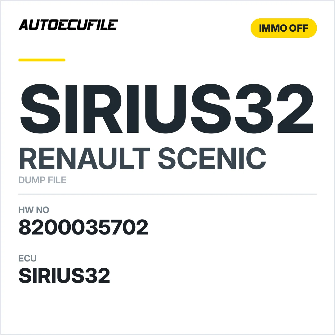 RENAULT SCENIC SIRIUS32 8200035702 7700110471 IMMO OFF DUMP