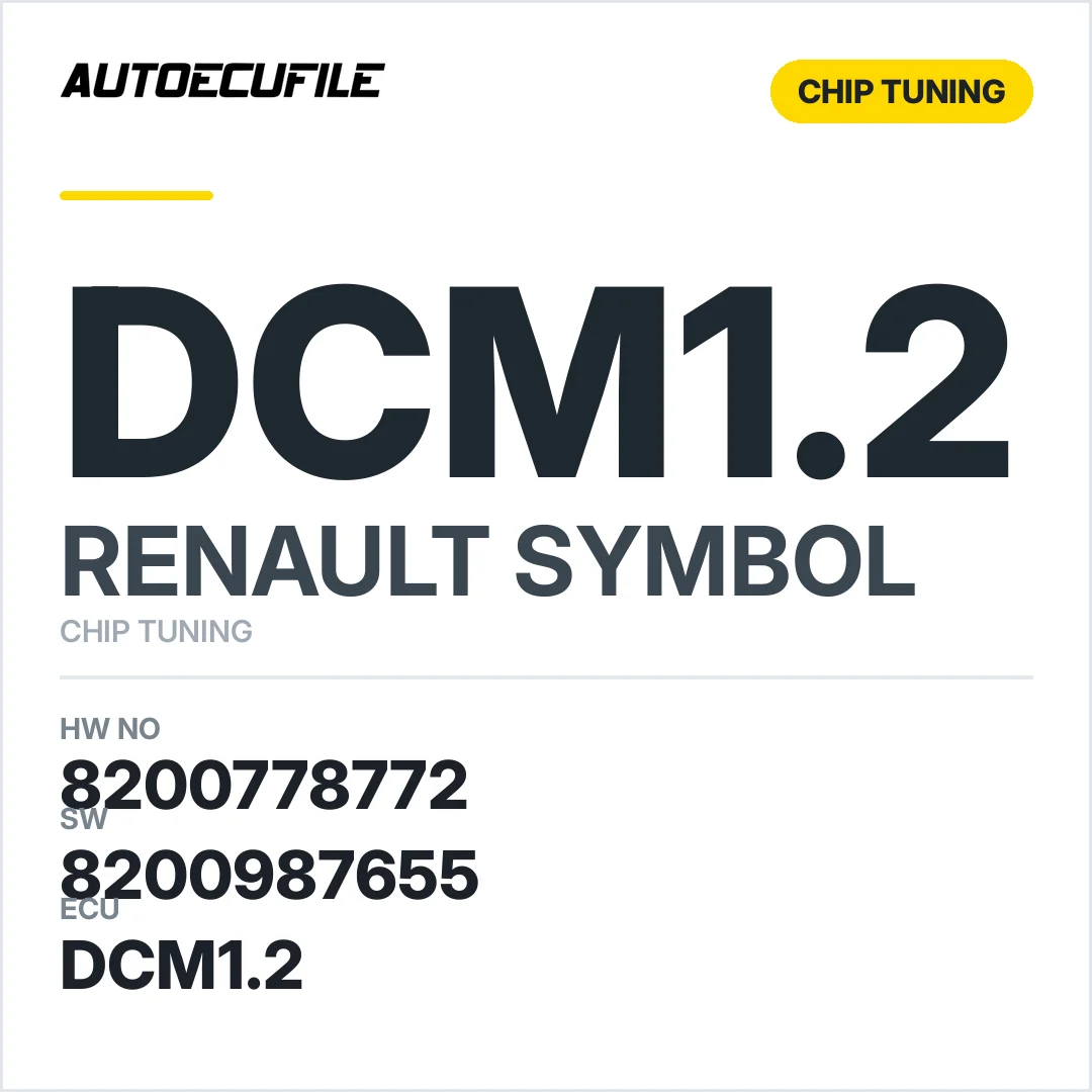 RENAULT SYMBOL DCM1.2 822778772 8200987655 TUNED