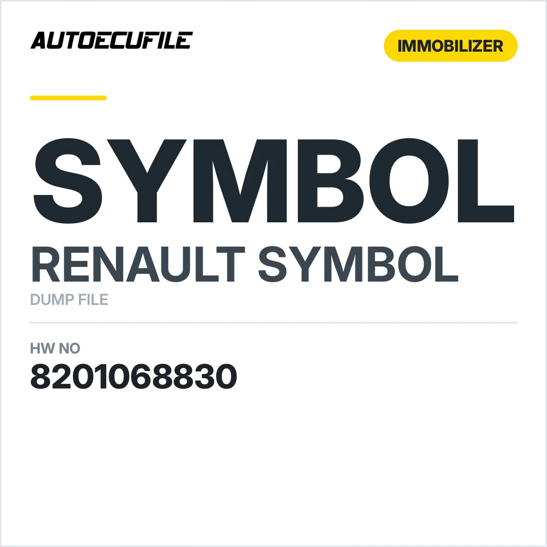RENAULT SYMBOL UCH 8201068830 U180126003 D DUMP