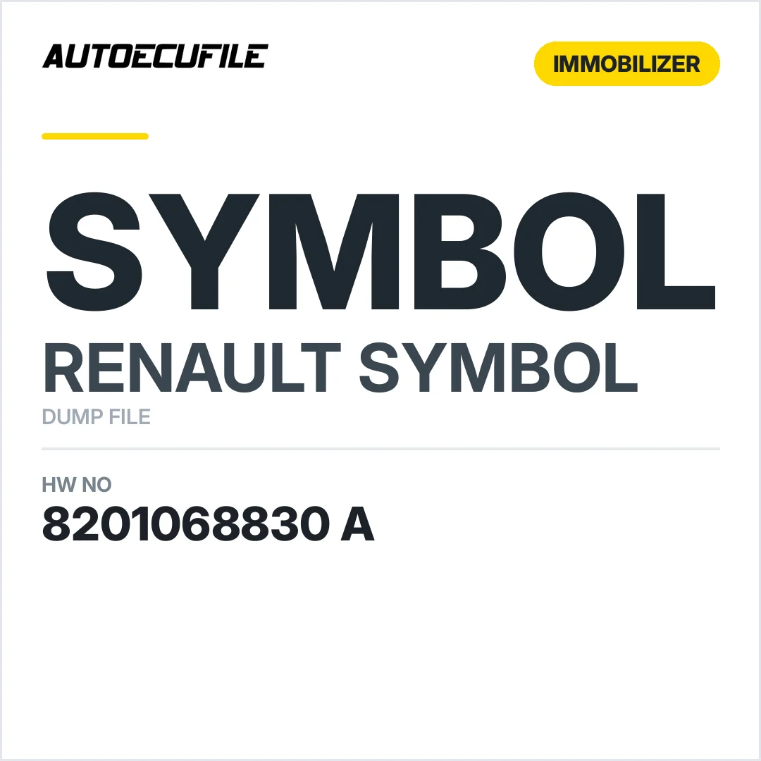 RENAULT SYMBOL UCH U180126003E 8201068830 A DUMP