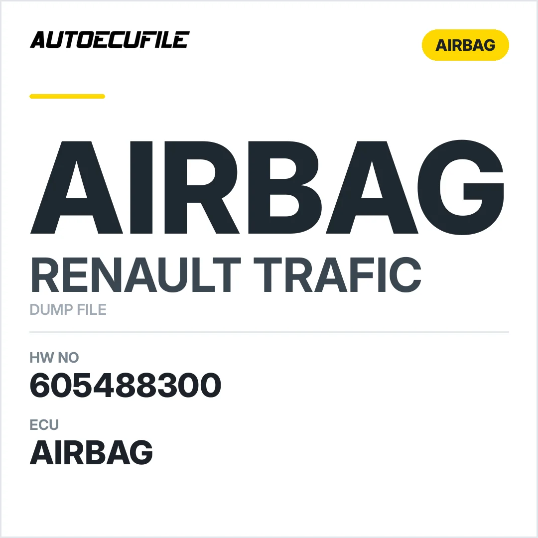 RENAULT TRAFIC AIRBAG 605488300 8200435339A DUMP