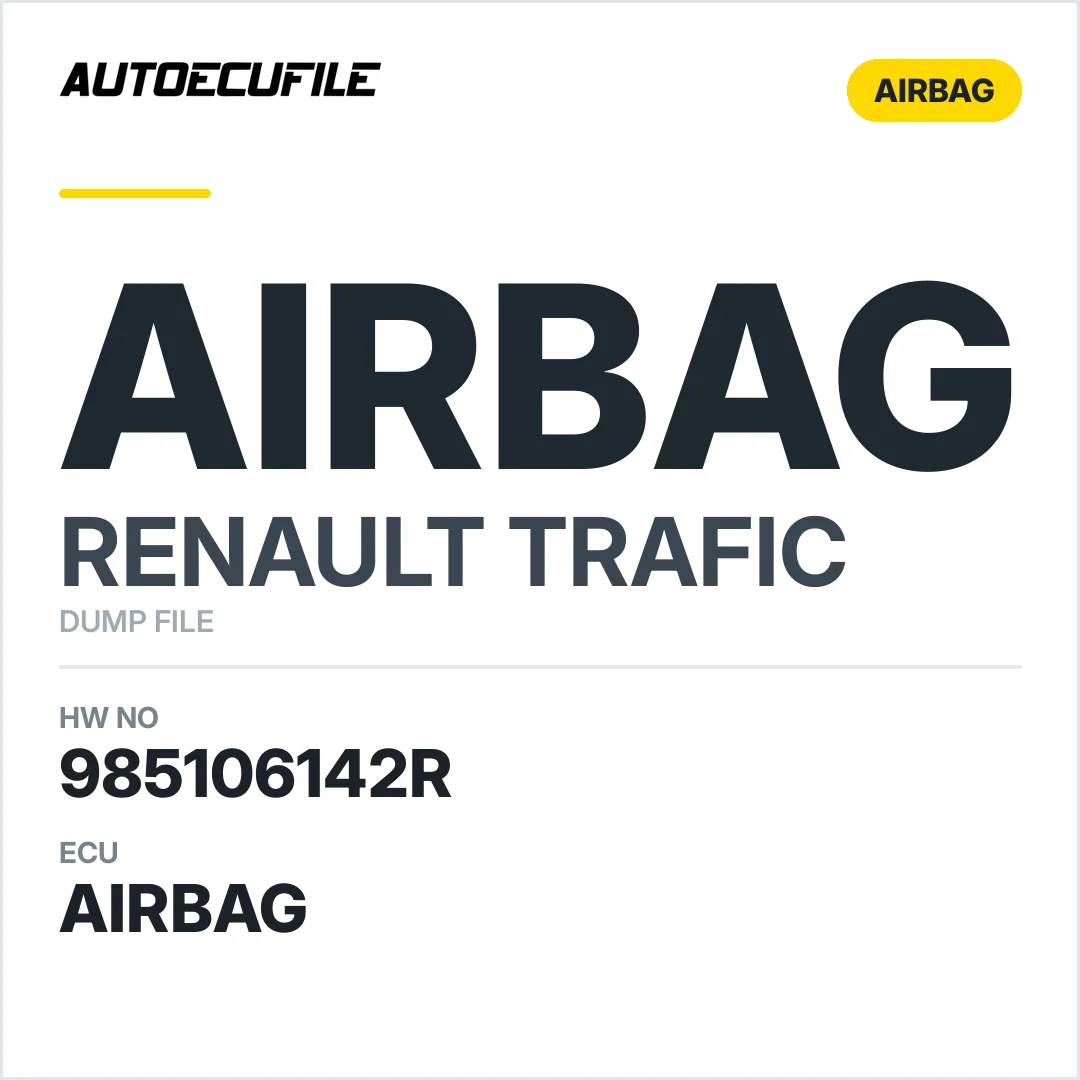 RENAULT TRAFIC AIRBAG 985106142R DUMP