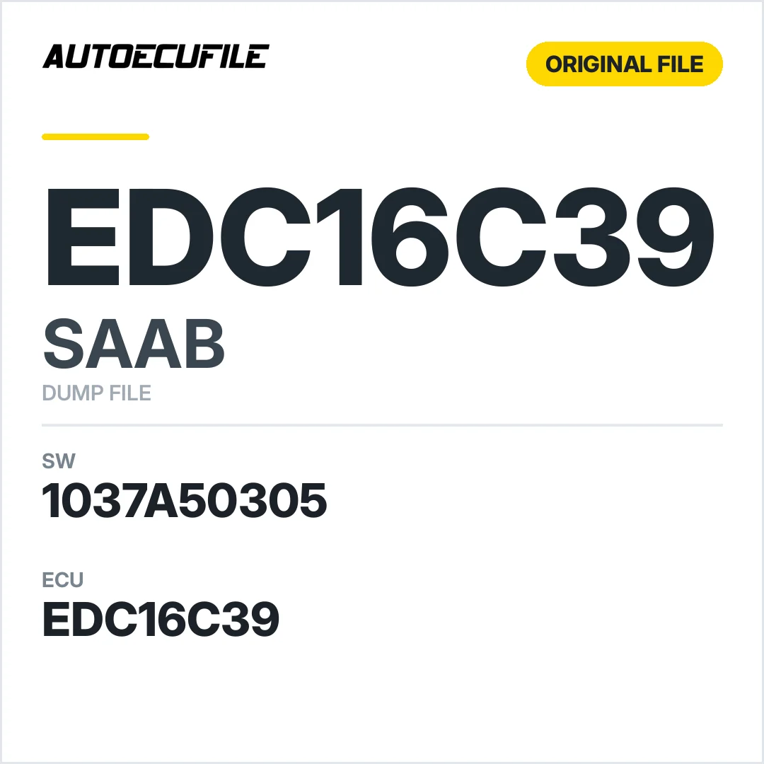 SAAB EDC16C39 1037A50305  DUMP