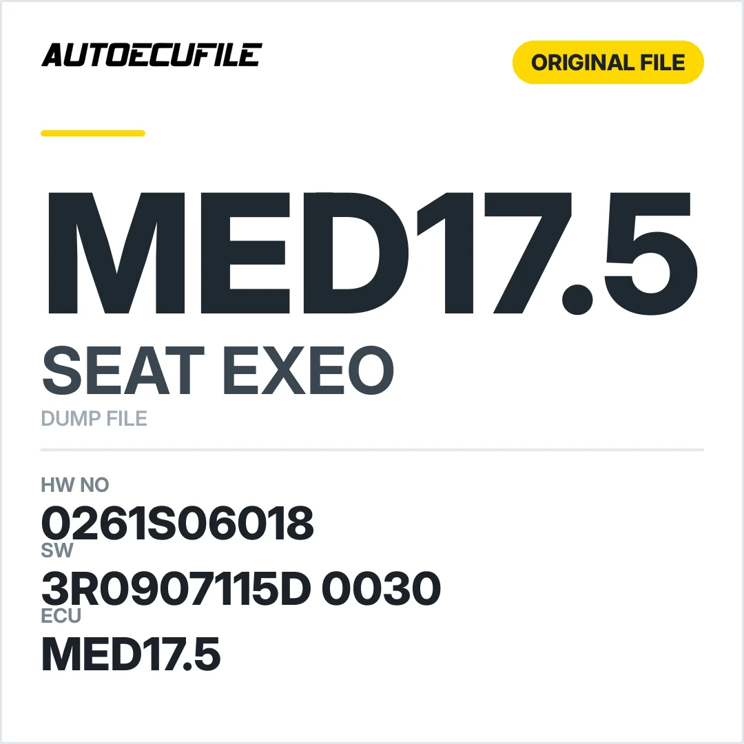 SEAT EXEO MED17.5 3R0907115D 0030 1037513840 DUMP
