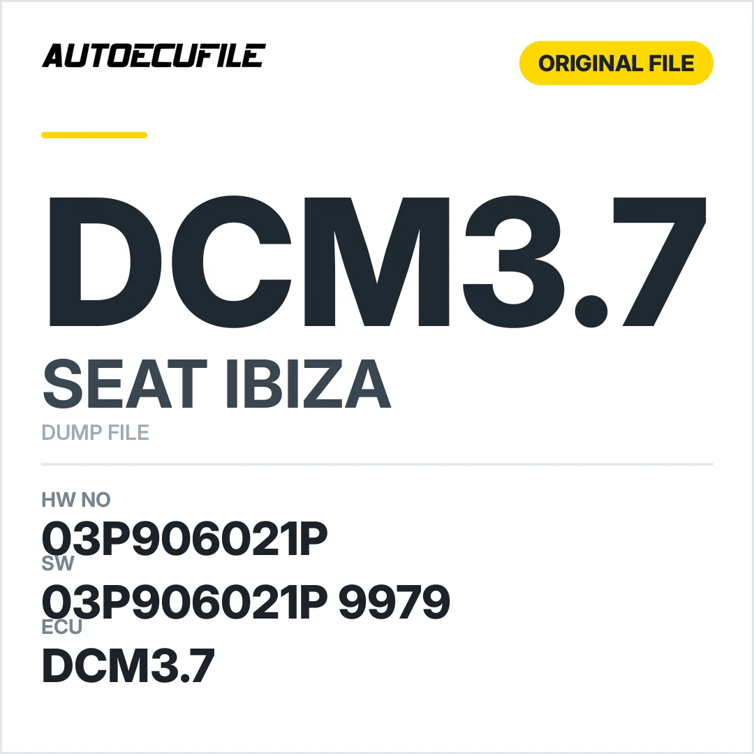 SEAT IBIZA DCM3.7 03P906021P 9979 DUMP