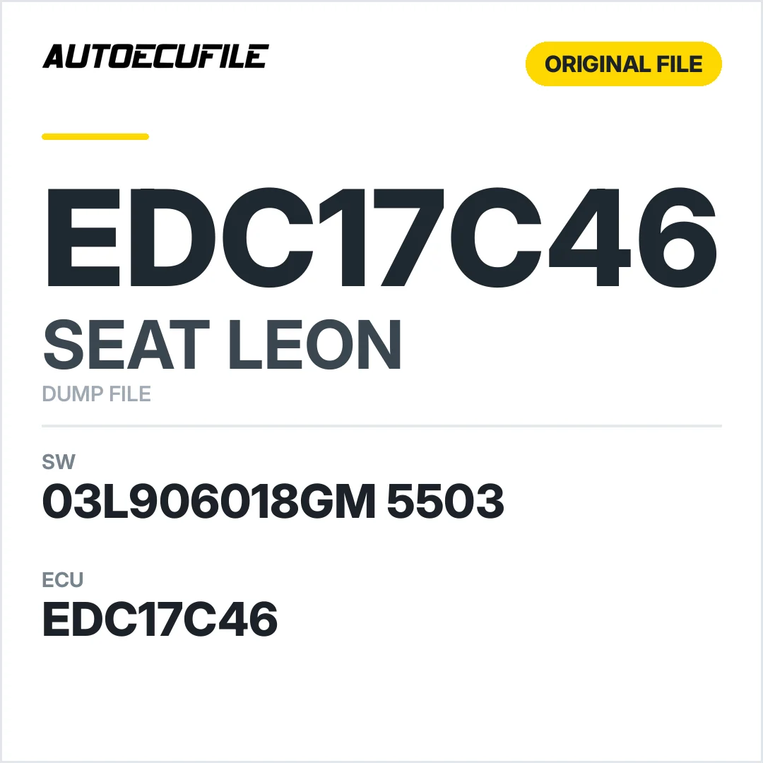 SEAT LEON EDC17C46 03L906018GM 5503 1037532824 DUMP