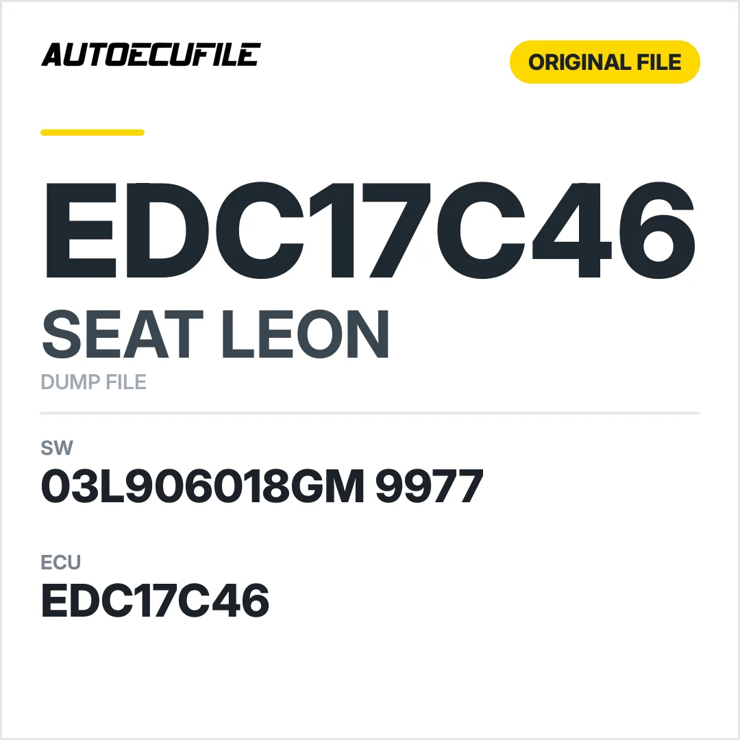 SEAT LEON EDC17C46 03L906018GM 9977 1037561787 DUMP