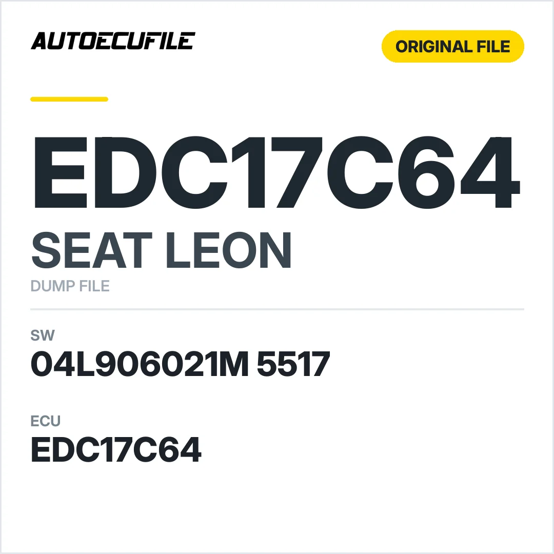 SEAT LEON EDC17C64 04L906021M 5517 1037533833 DUMP