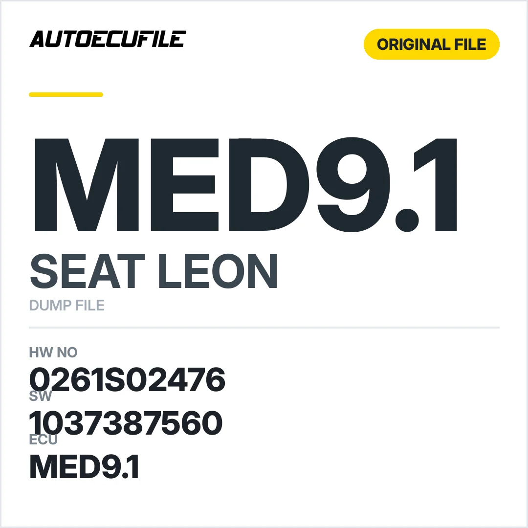 SEAT LEON FR MED9.1  0261S02476 1037387560 DUMP