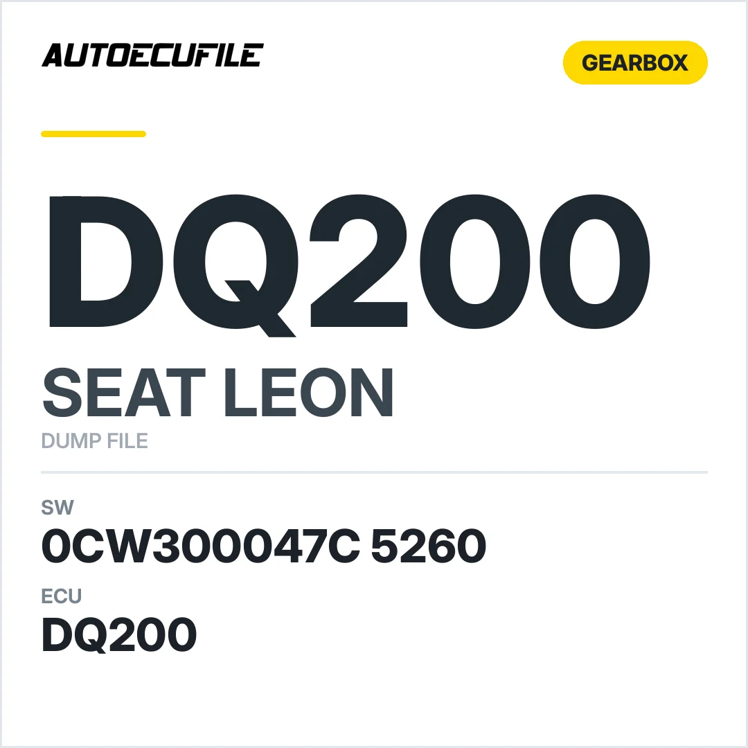 SEAT LEON GEARBOX DQ200 0CW300047C 5260 DUMP