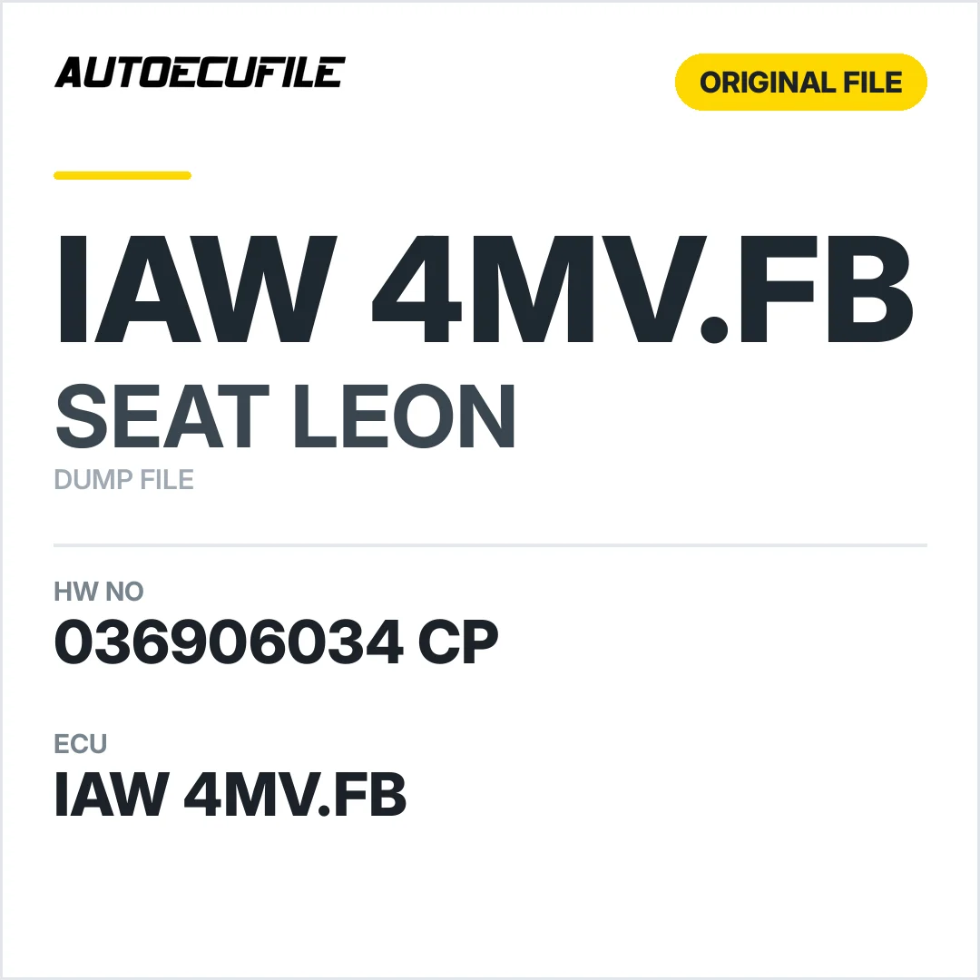 SEAT LEON  IAW 4MV.FB  036906034 CP DUMP