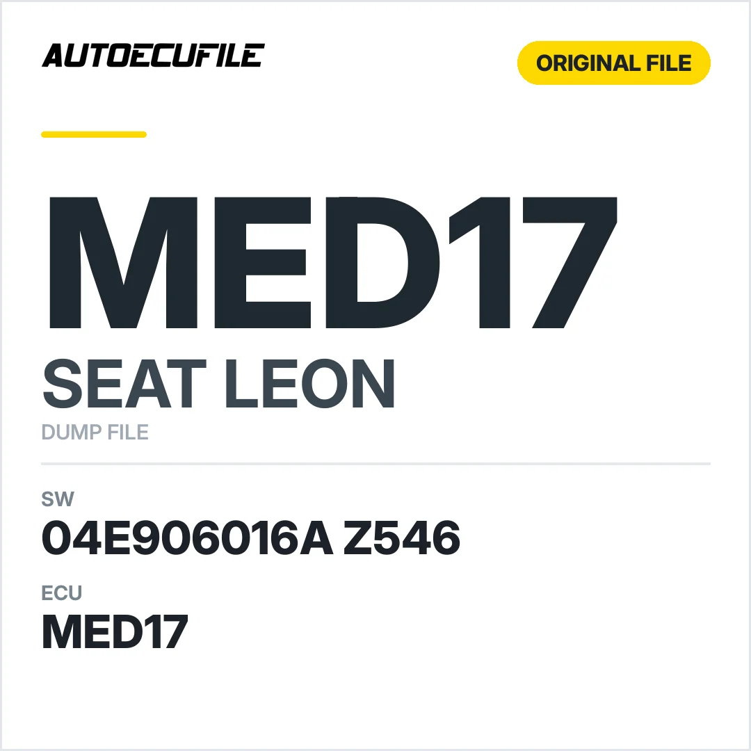 SEAT LEON MED17 04E906016A Z546 DUMP