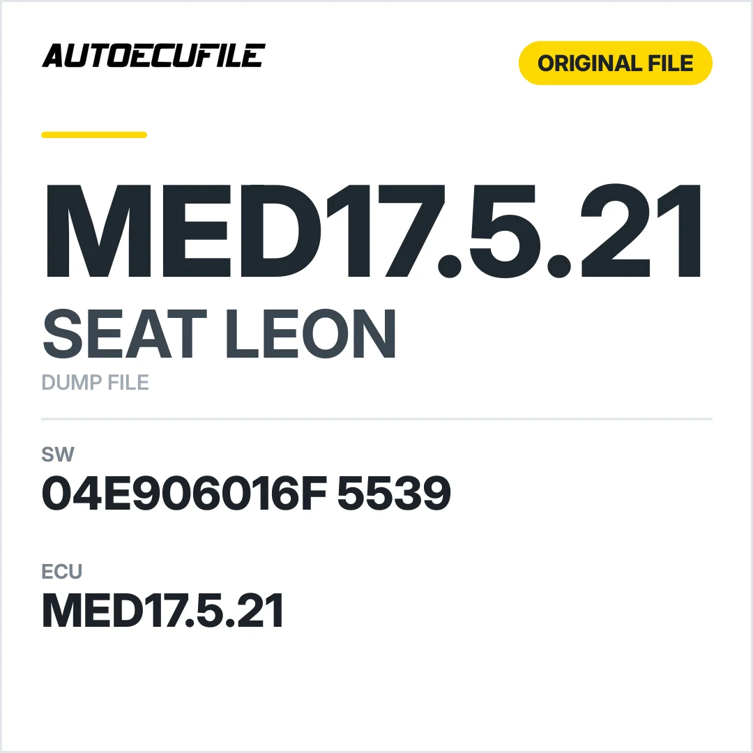 SEAT LEON MED17.5.21 04E906016F 5539 1037533166 DUMP