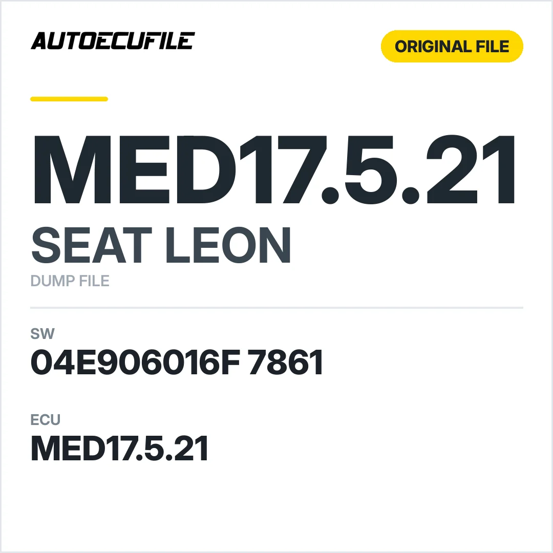 SEAT LEON MED17.5.21 04E906016F 7861 1037546976 DUMP