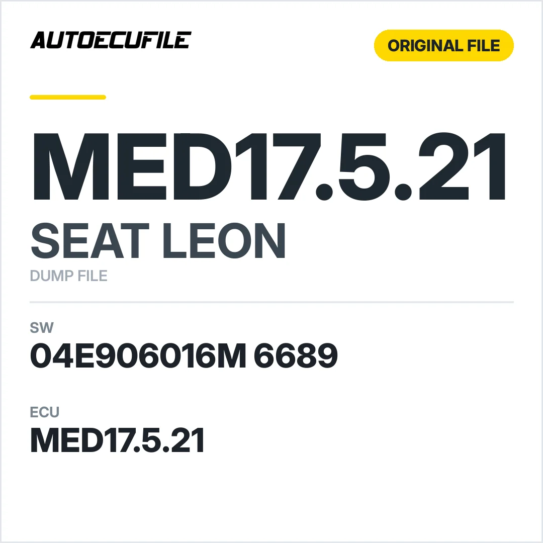 SEAT LEON MED17.5.21 04E906016M 6689 1037539408 DUMP