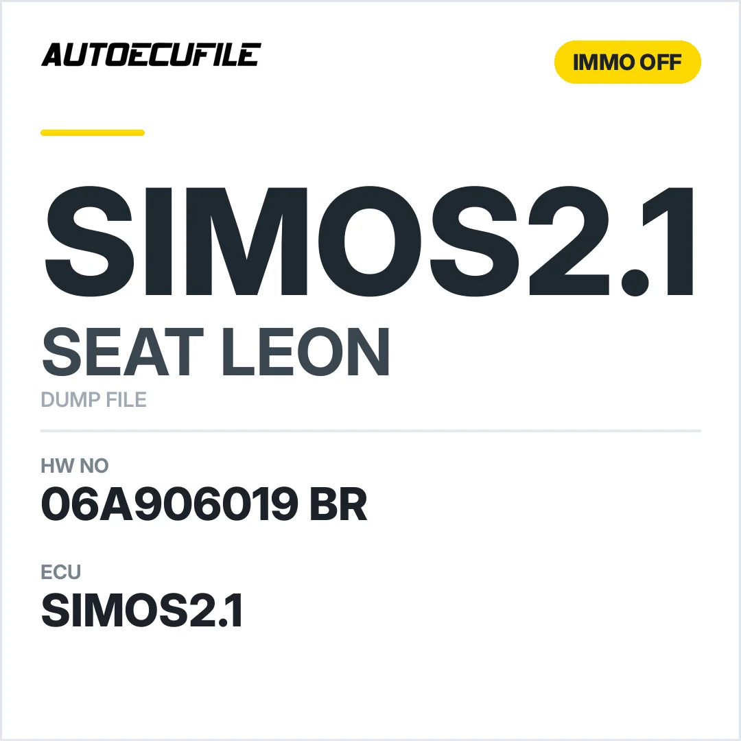 SEAT LEON SIMOS 2.1 06A906019 BR 5WP4457 IMMO OFF DUMP