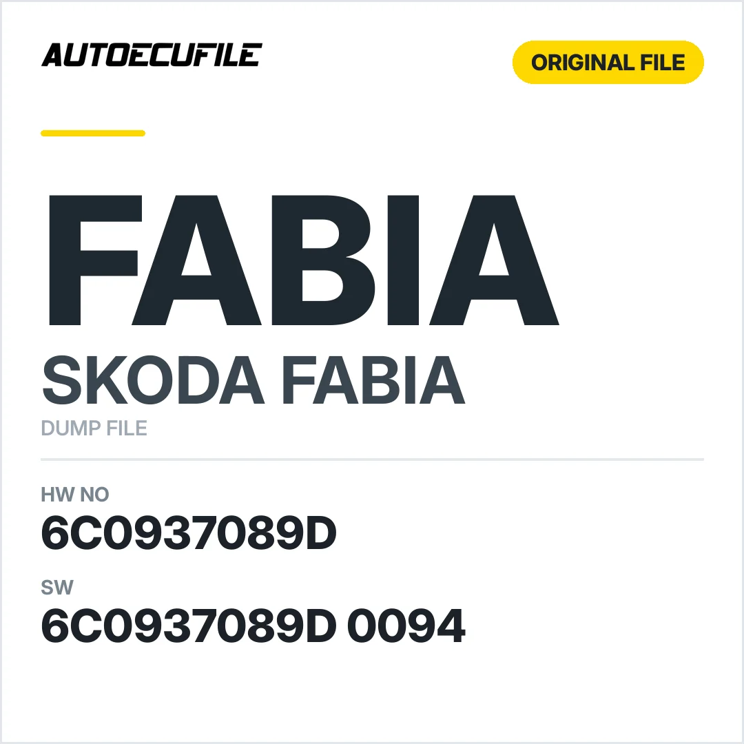 SKODA FABIA BCM 6C0937089D 6C0937089D 0094 DUMP