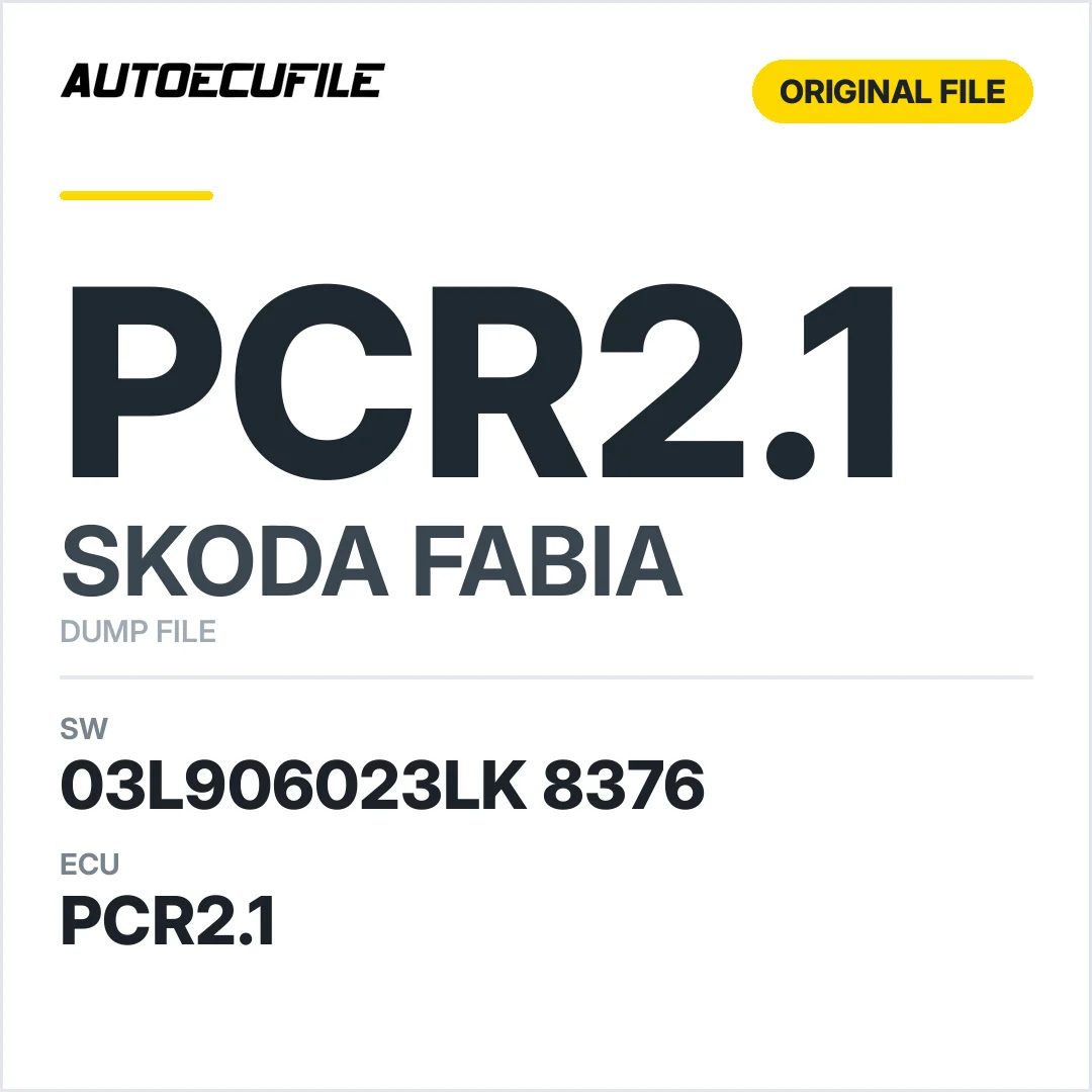 SKODA FABIA PCR2.1 03L906023LK 8376 DUMP