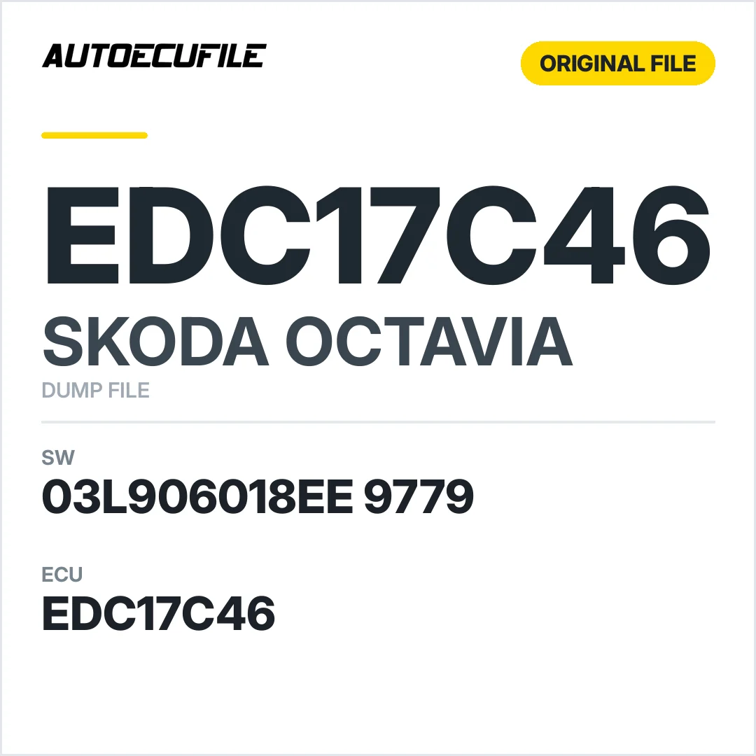 SKODA OCTAVIA EDC17C46 03L906018EE 9779 1037524626 DUMP