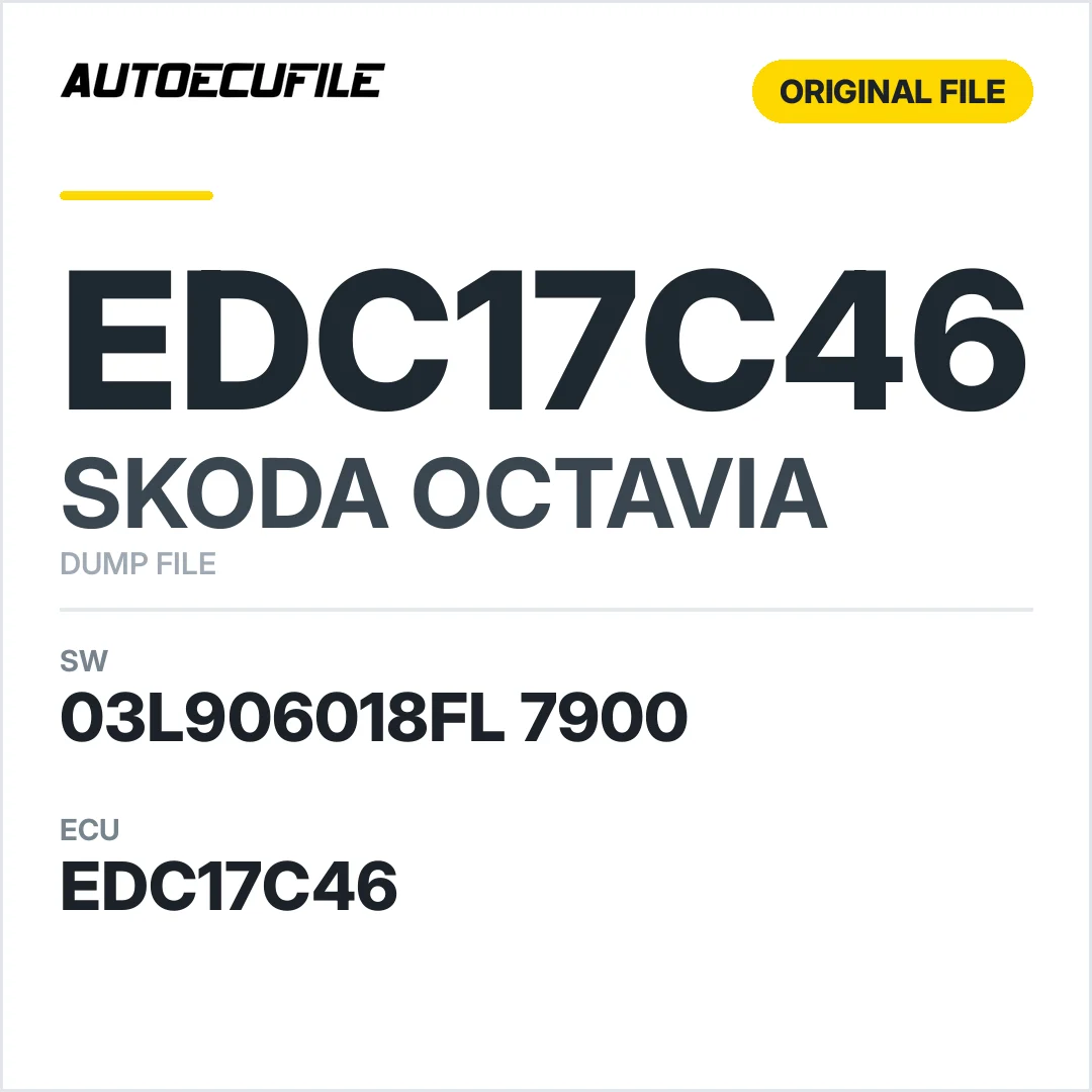 SKODA OCTAVIA EDC17C46 03L906018FL 7900 1037511945 DUMP