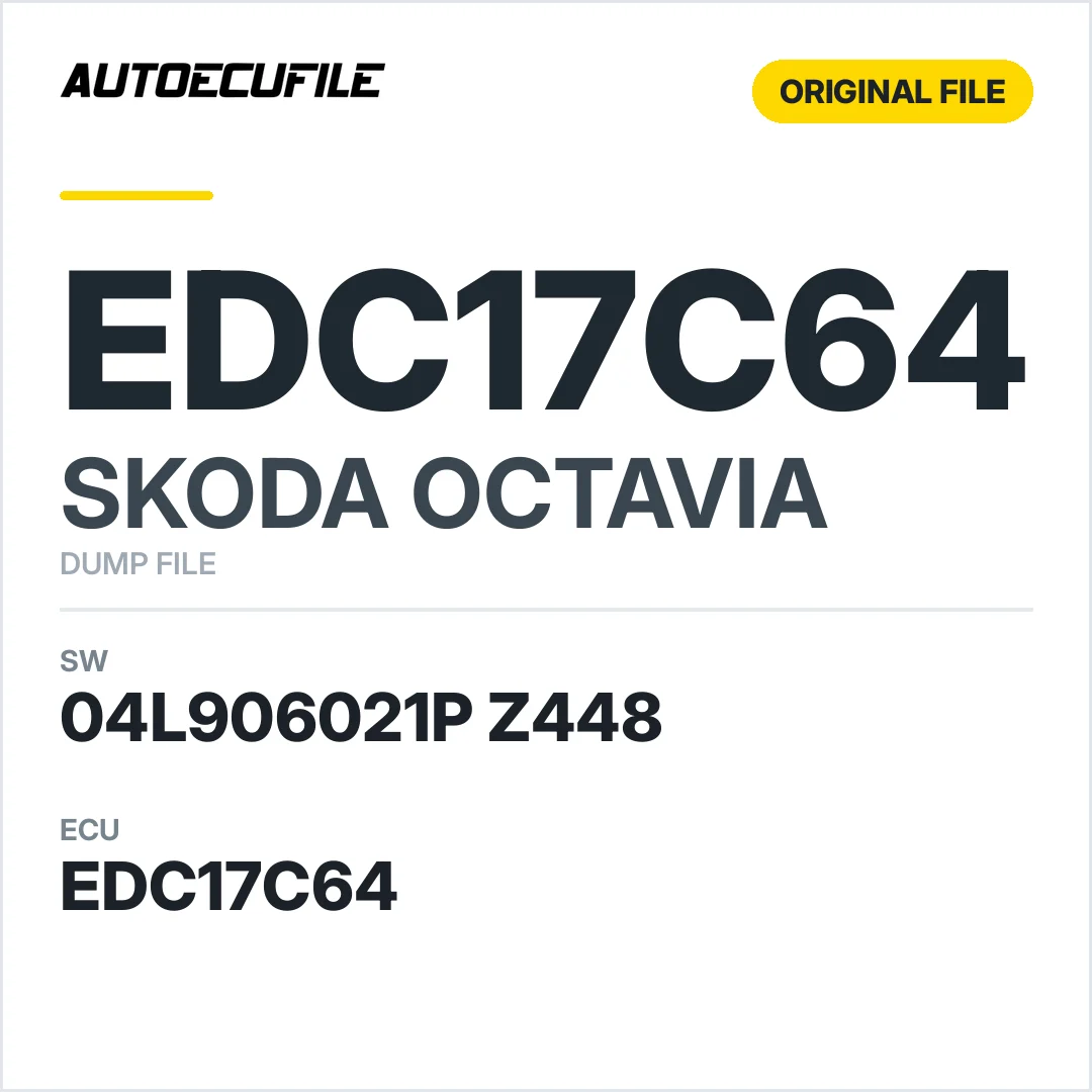 SKODA OCTAVIA EDC17C64 04L906021P Z448 DUMP
