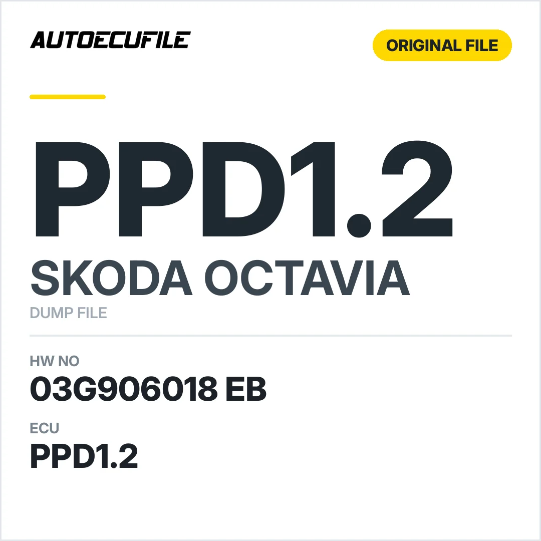 SKODA OCTAVIA PPD1.2 03G906018 EB DUMP