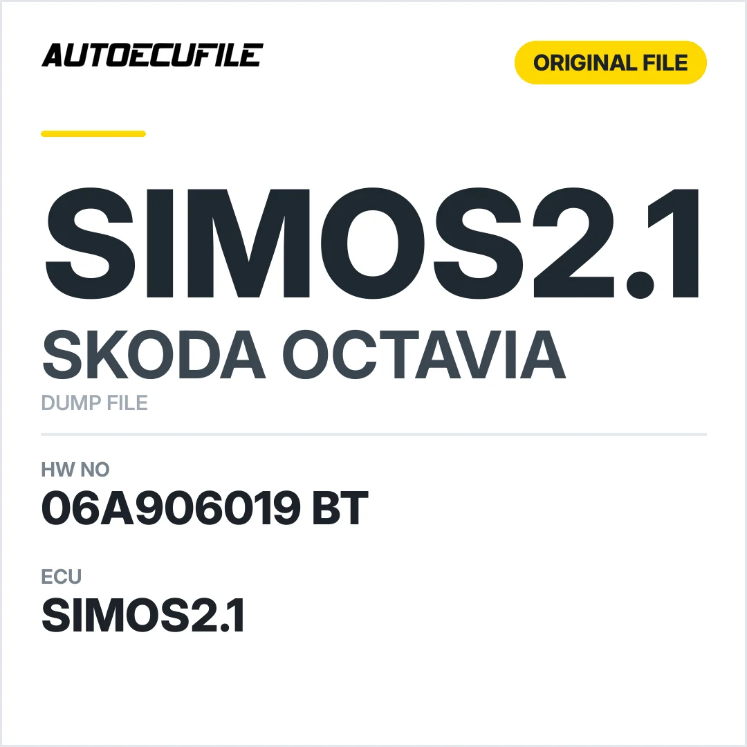 SKODA OCTAVIA SIMOS2.1 06A906019 BT 5WP4445 03  DUMP