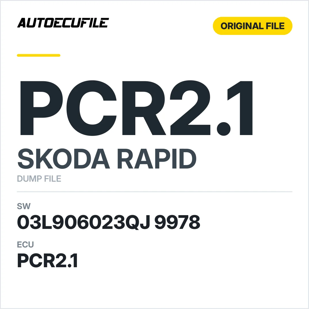 SKODA RAPID PCR2.1 03L906023QJ 9978 DUMP