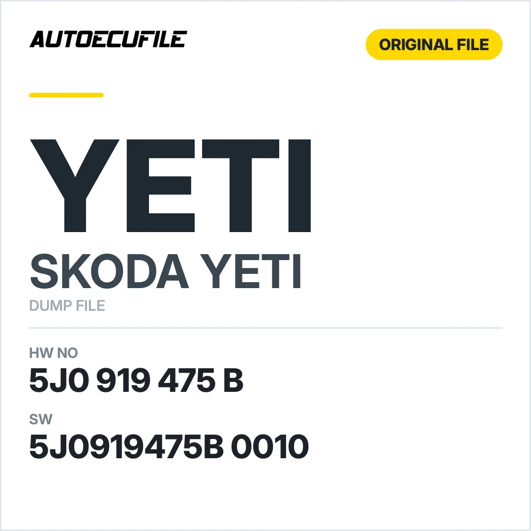 SKODA YETI PDC MODULE 5J0 919 475 B 5J0919475B  0010 DUMP