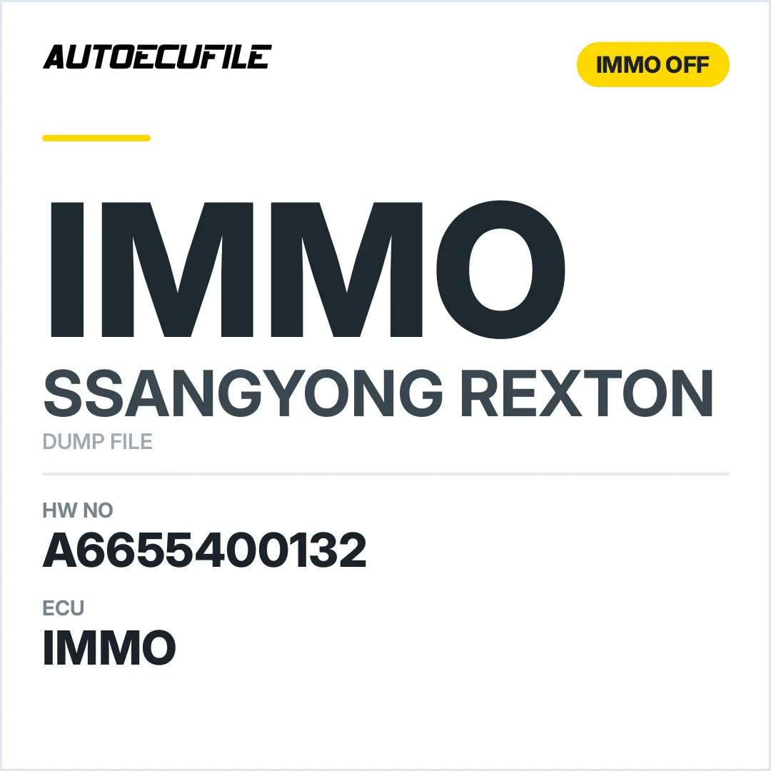 SSANGYOUNG REXTON DELPHI   A6655400132 IMMO OFF DUMP