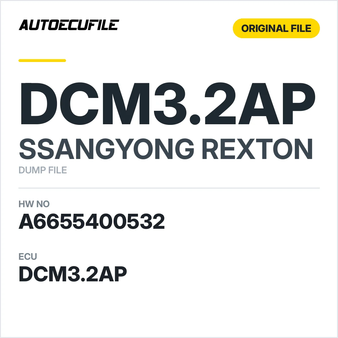 SSANYOUNG REXTON DCM3.2AP A6655400532 28075109 DUMP